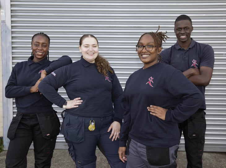 (From left to right) Courteney Kushure, Jasmin McCarthy Jones, Riyan Roach and Shayah Bwogi