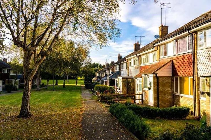 Outside of houses - stock image